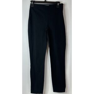 Everlane Slacks Womens 2 Black Elastic Waist Side Zip Skinny Leg Crop Pants‎